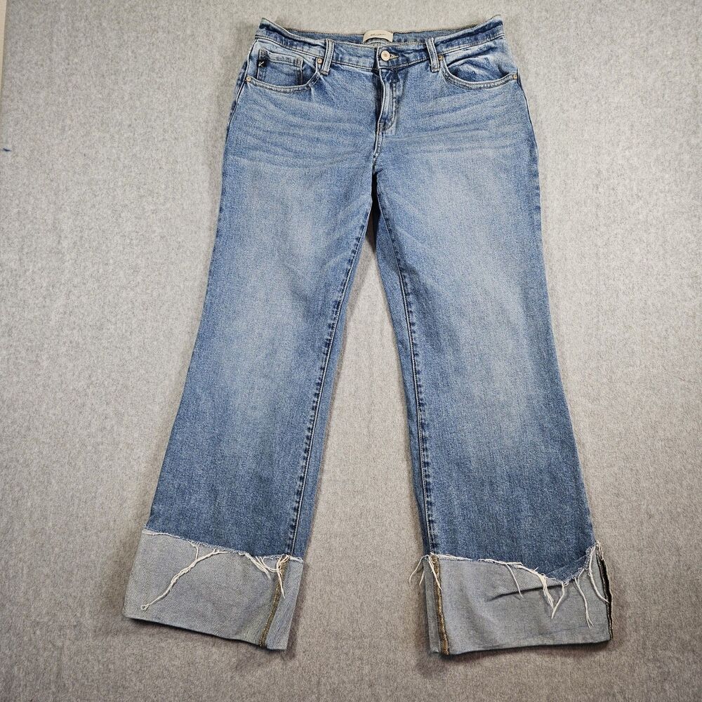 Kancan Kan Can Sierra Wide Leg Mid Rise Jeans Cuffed Jeans Size 11/29